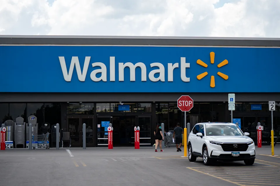 Walmart raises guidance, but the stock drops on slower sales growth.