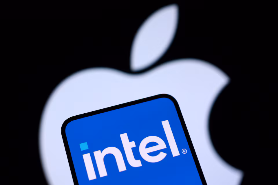Trump says Apple to partner with Intel on US chip design, production.